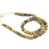 Strand of Fancy Yellow and Black Venetian Glass Crumb Beads, Antique Trade Beads - Rita Okrent Collection (AT0808)