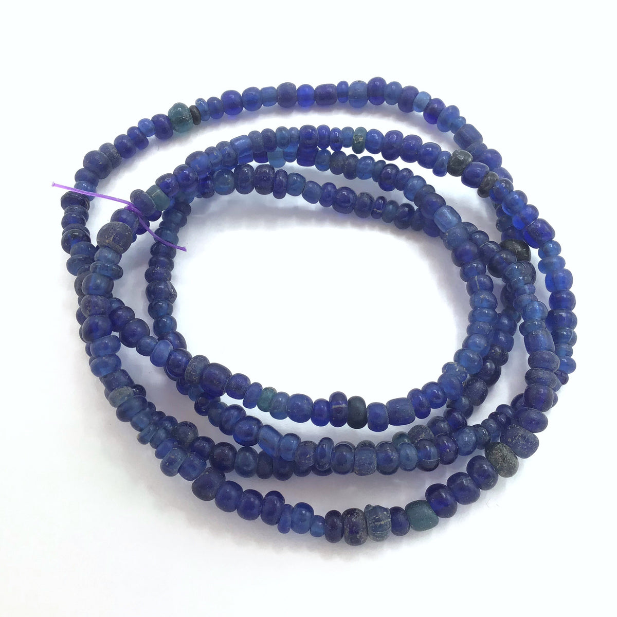 Excavated Dark Blue Glass Ancient Nila Beads, Djenne or Gao, Mali - Rita Okrent Collection (AT0611)