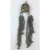 Bedouin Silver Metal Hanging Pendant with Long Chains and Tiny Bells - Rita Okrent Collection (P681)