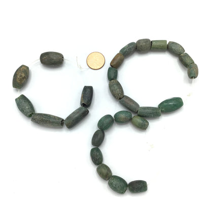 Short Strands of Ancient Serpentine Beads from Mauritania - Rita Okrent Collection (S501)