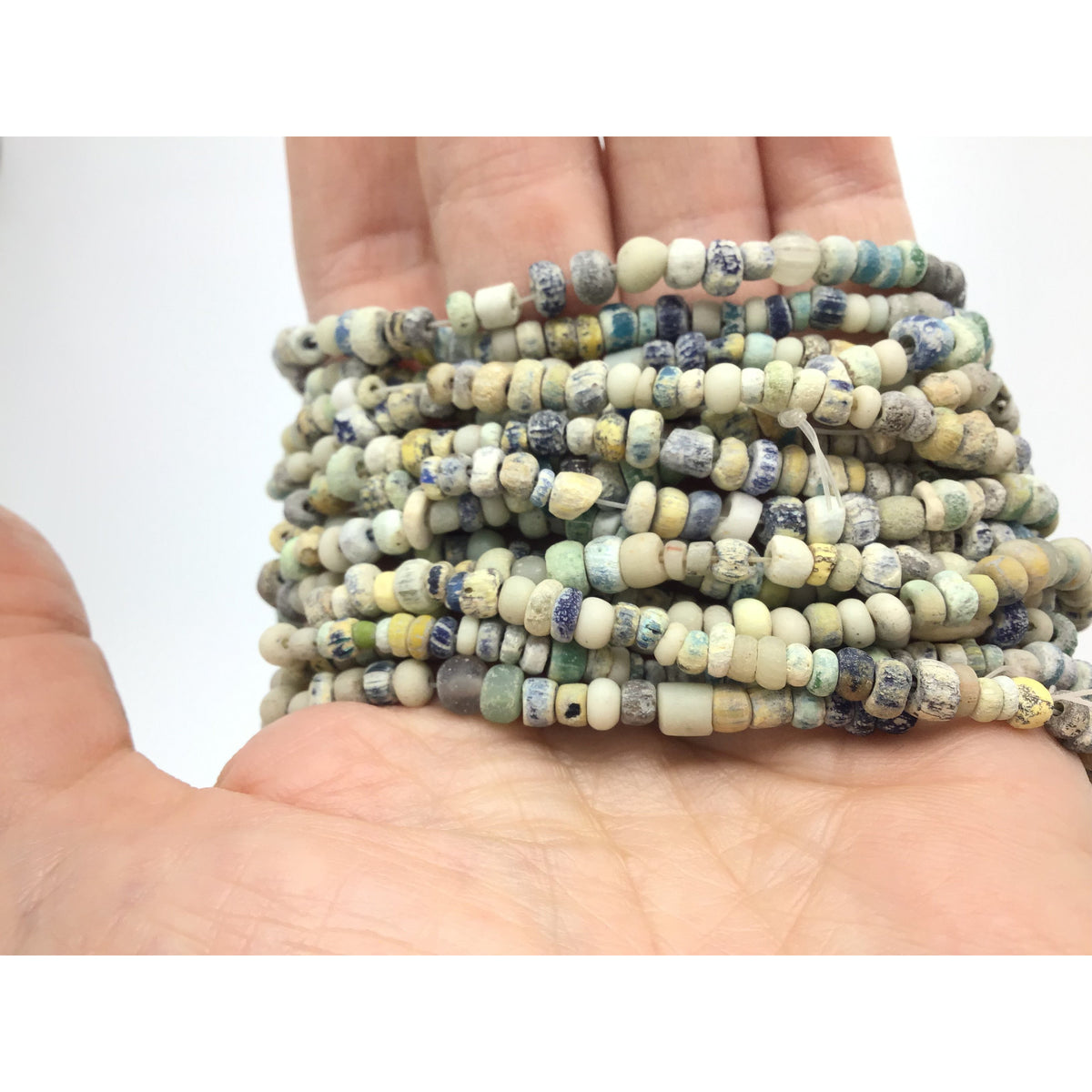 Antique Excavated Mixed Pearlized Venetian and Nila Beads from Mali - Rita Okrent Collection (AT0628e)