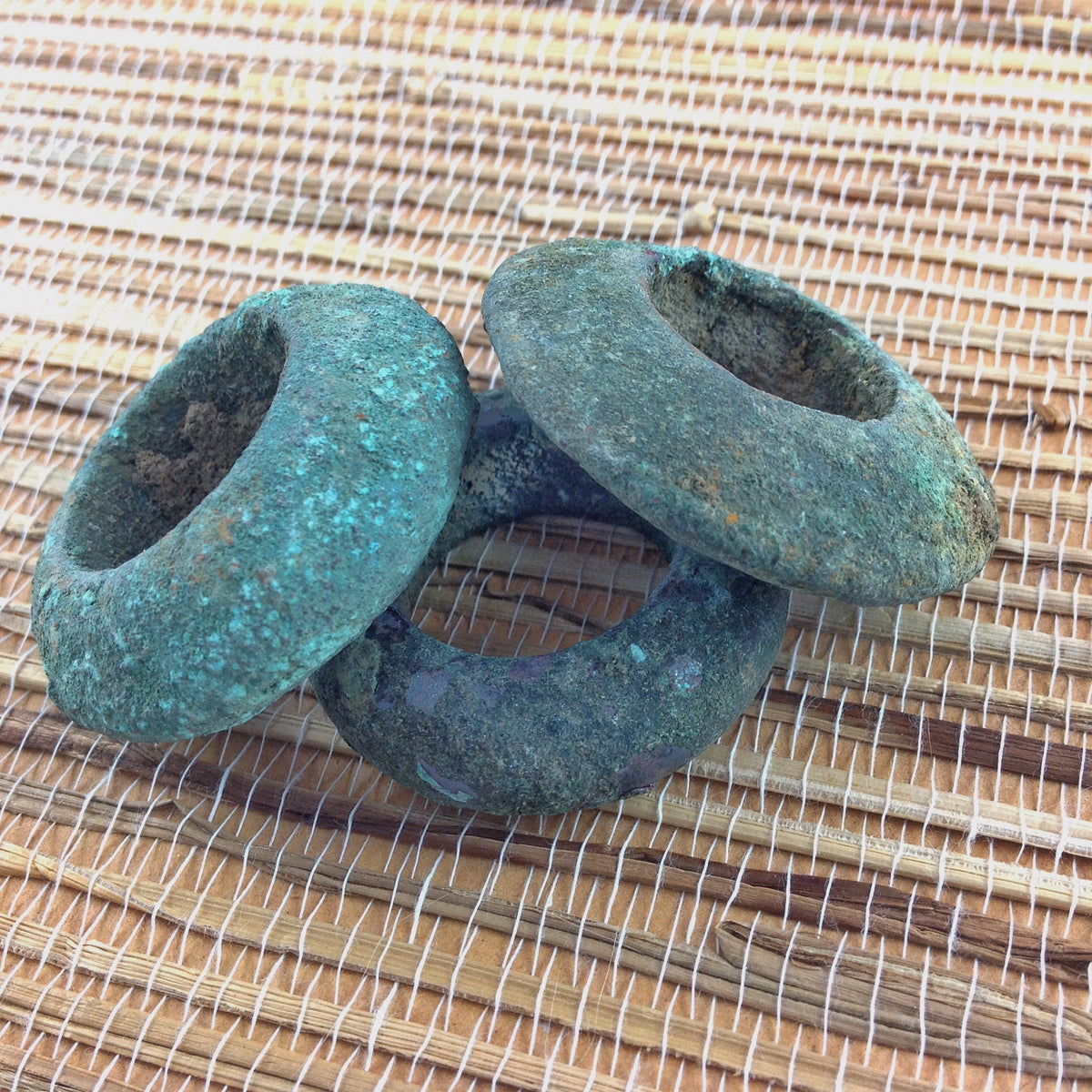 Ancient Niger River Delta Vert-de-Gris Guimbala Bronze Rings, Mali - BR102