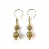 Antique Gold-Washed Gilt Silver Mauritanian Bead Earrings - E345