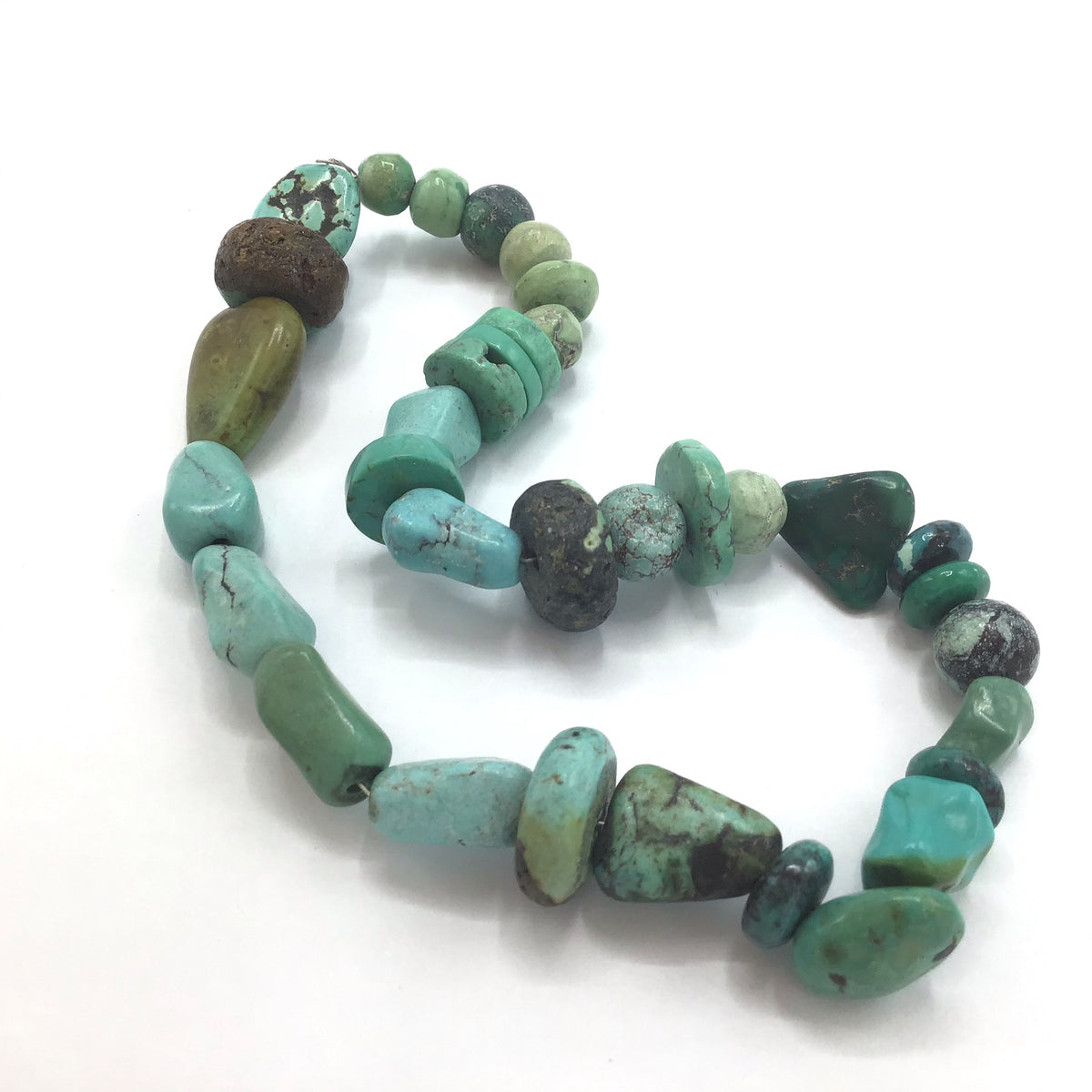 Mixed Mostly Turquoise Stone Bead Strand from Rita&#39;s Design Room - Rita Okrent Collection (S241b)