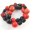 Mixed Vintage Bohemian Red and Black Glass Beads, Strand - Rita Okrent Collection (ANT1622)