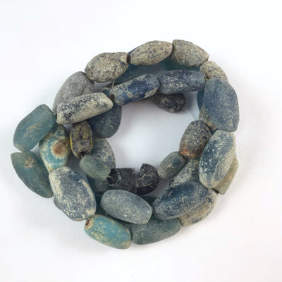 Excavated Blue Islamic Glass Beads from Mali - Rita Okrent Collection (AG111m)