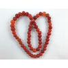 Round Tangerine Orange Bohemian Glass Beads, Vintage - Rita Okrent Collection (AT1503c)