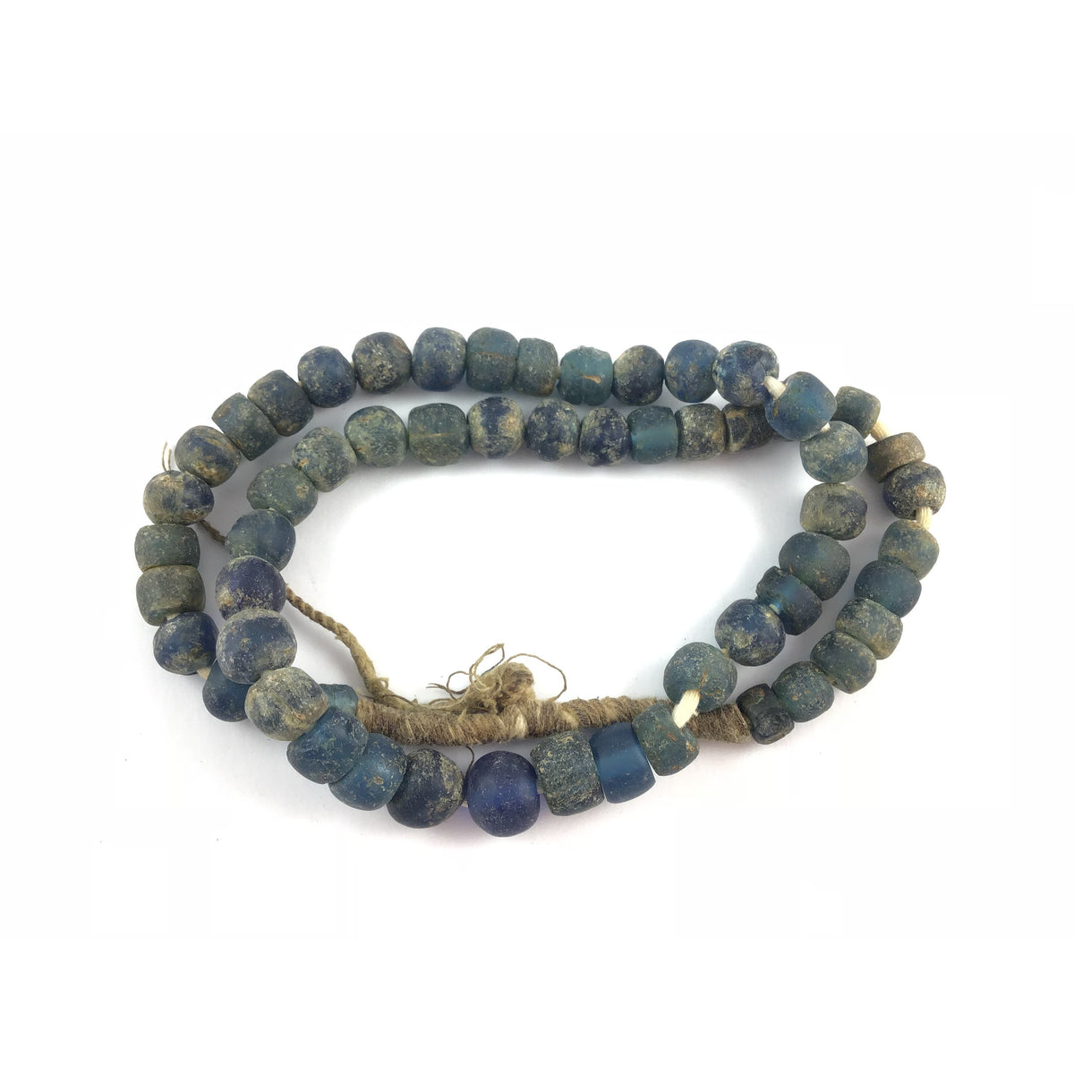 Islamic Period Blue Glass Beads, 25 Inch Strand- Rita Okrent Collection (AG105h)