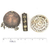 Circular silver pendant, Hebrew inscription