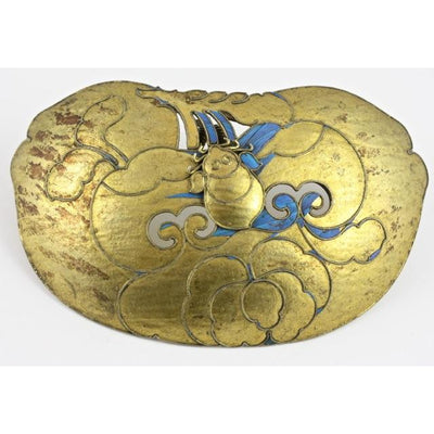 Hand-Made Ornate Kingfisher Pendant, Antique, China - P179
