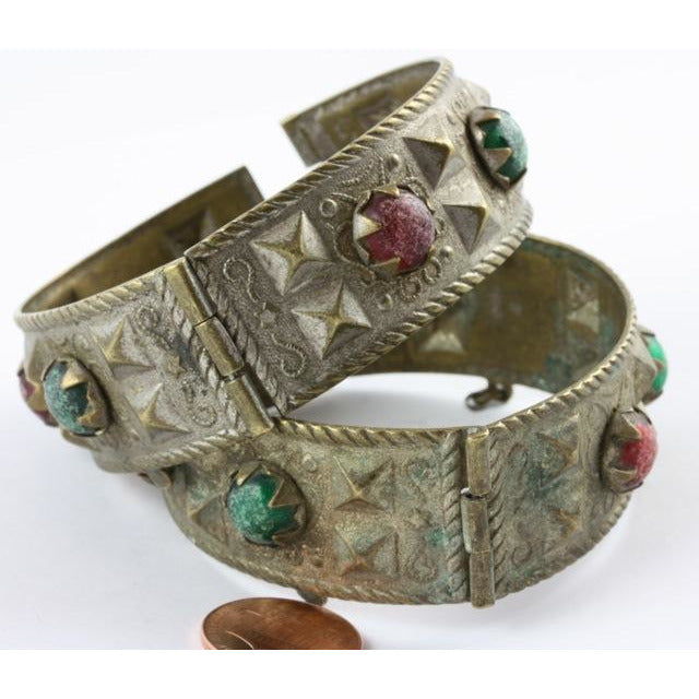 Set of Rural Berber Metal Bracelets, Morocco