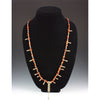 Egyptian Coral, Silver and African Tribal Silver Fertility Symbol Necklace