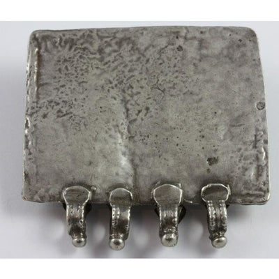 Antique Handcrafted Rectangular Silver Amulet, India