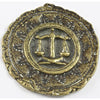 Vintage Circular Brass Pendant