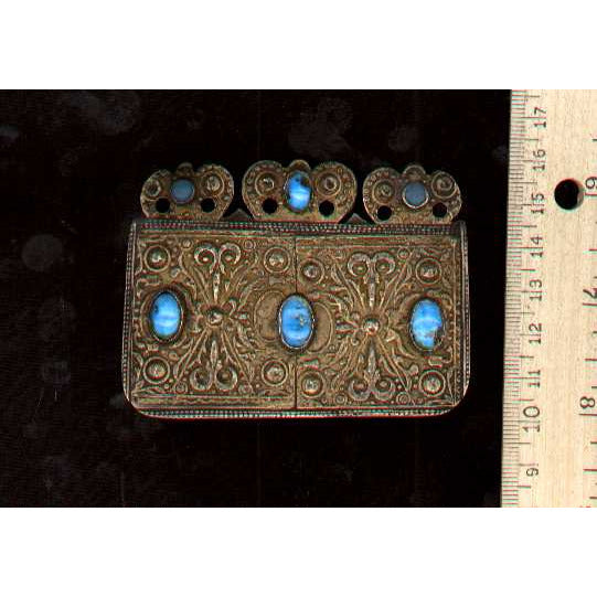 Silver with turquoise inlaid stones