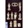 Milagros, silver. Also known as ex-votive figures. Top row, group of 3