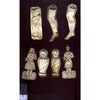 Milagros, silver. Also known as ex-votive figures. Bottom row, group of 4
