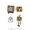 Antique brass pendant with garnets, Persia