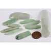 Collection of broken pieces of antique jade and jadeite, all