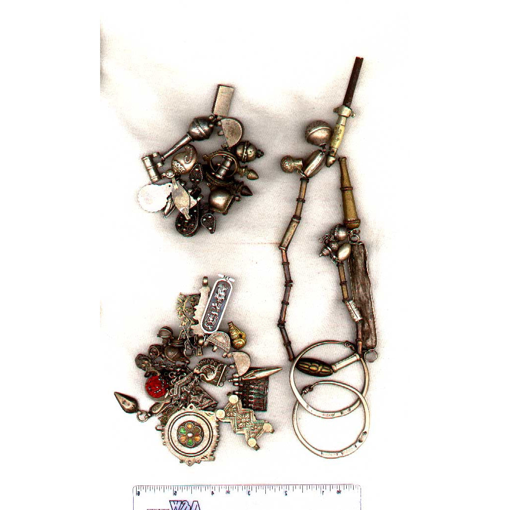 Collection of pendants, Egyptian and Yemenite