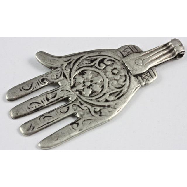 Berber Silver Hamsa, 1930s, Morocco