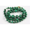 Green Striped Malachite beads, Vintage