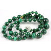 Green Striped Malachite beads, Vintage