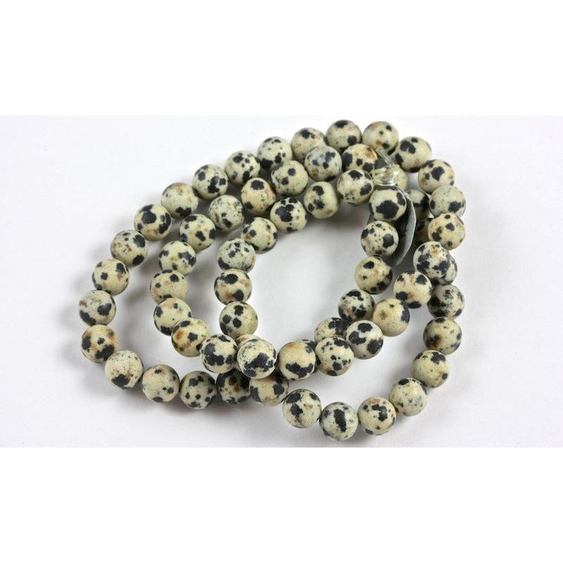 Dalmation Jasper Beads, Small, Old