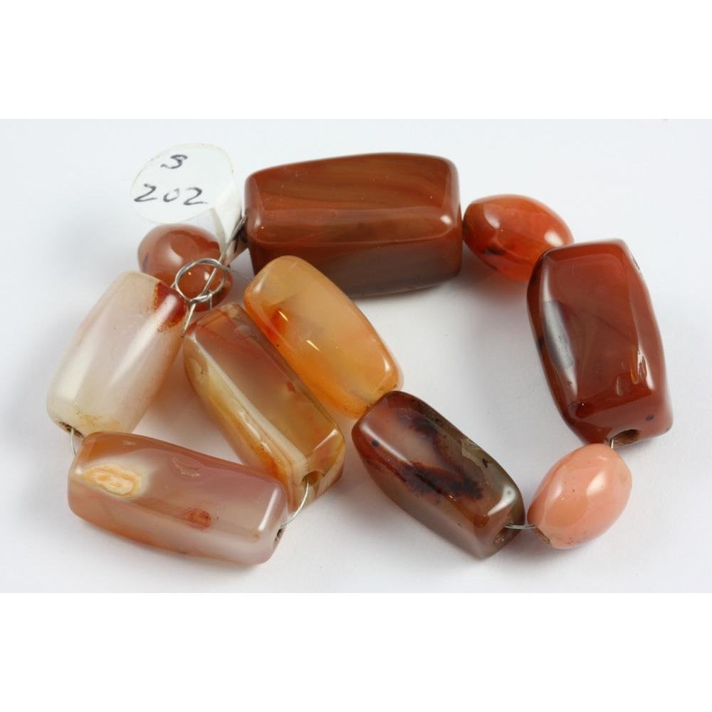 Carnelian Beads, Antique and Very Old, Mixed Shapes