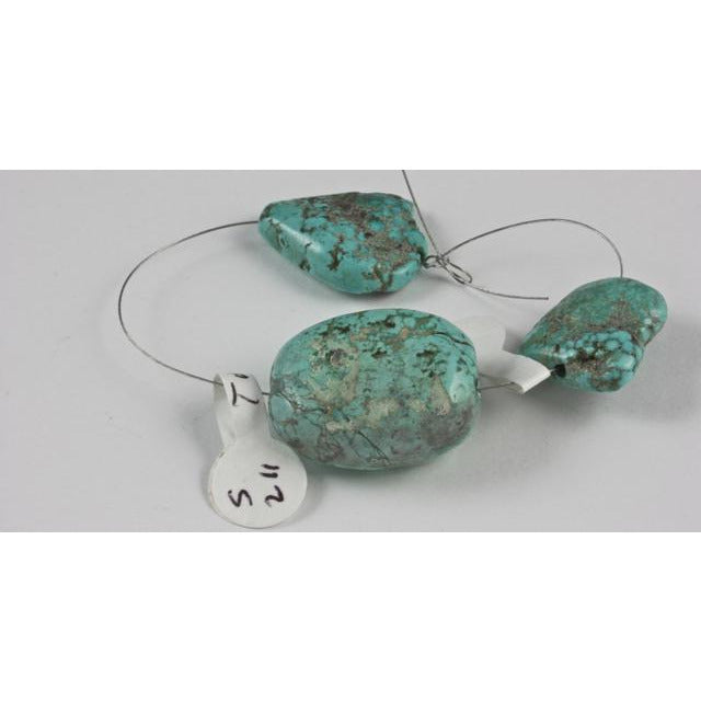 Three Very Old Tibetan Turquoise Beads, Tibet