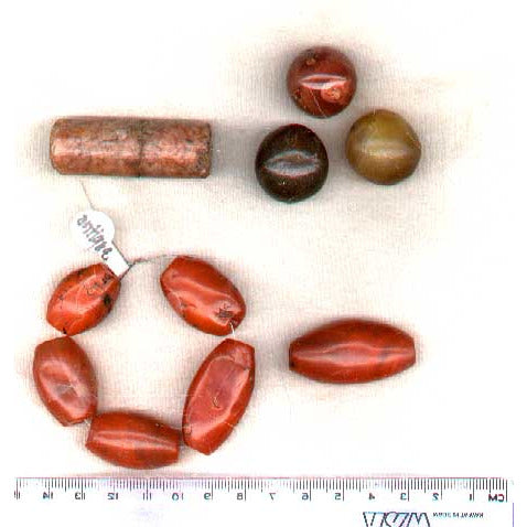Carnelian hair bead, Tibet