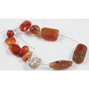 Carnelian Beads, Mixed Shapes and Sizes, Ancient and Very Old