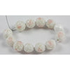 Hand-Carved Matched White Coral Beads