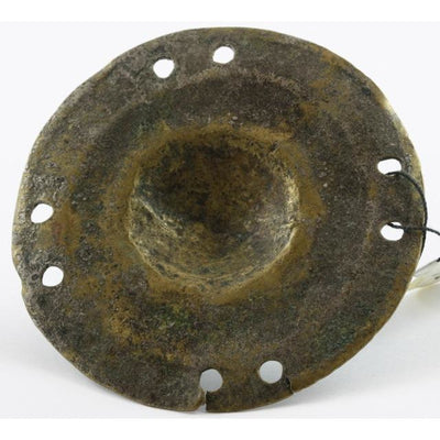 Ethiopian Dark Bronze Shield Pendant, Old, Nice Patina
