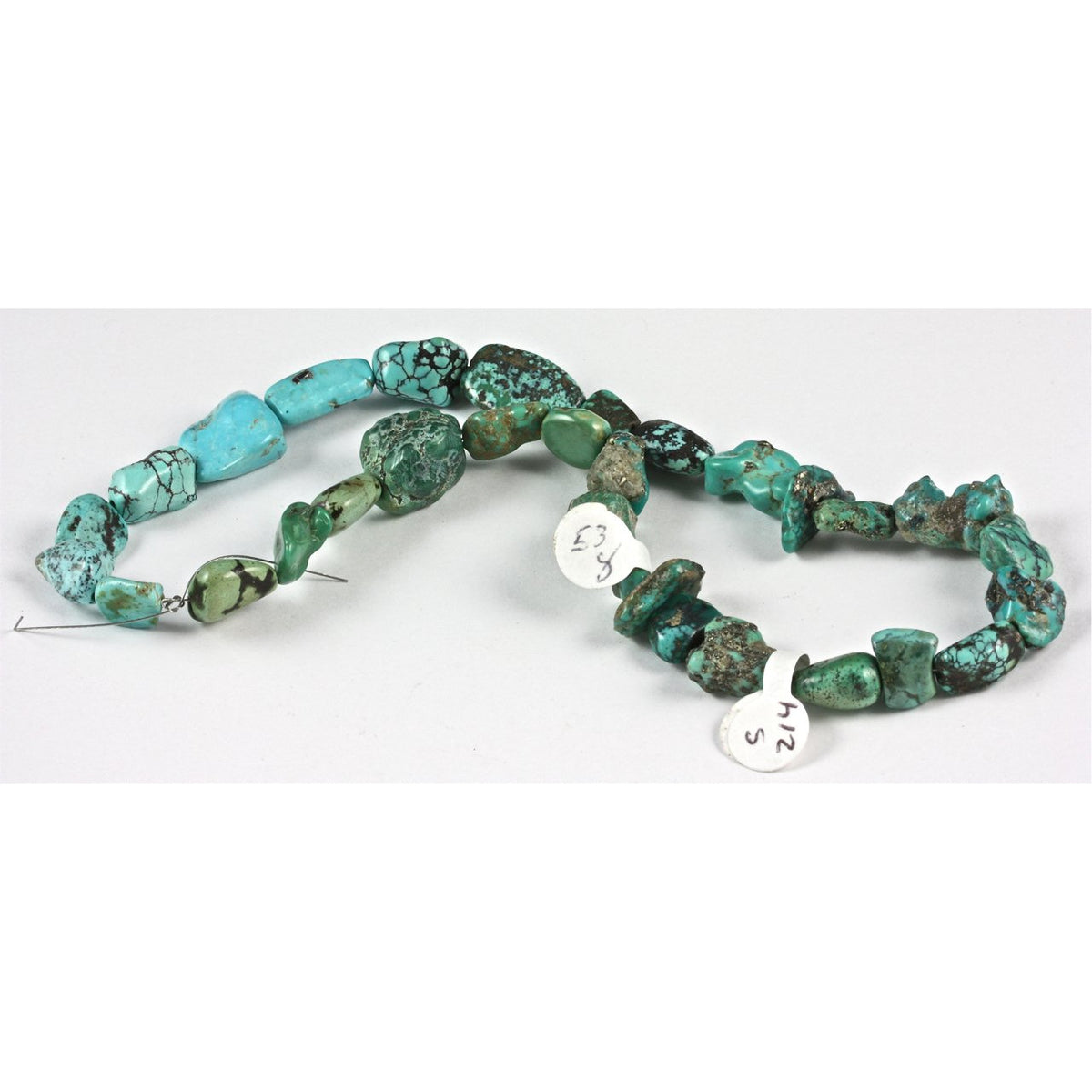 Mixed Blue and Green Turquoise Beads, Vintage, U.S.