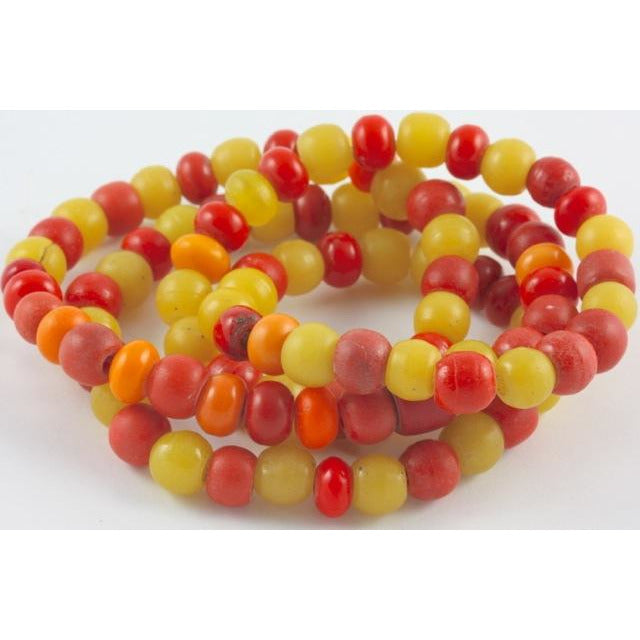Orange and Yellow Mixed Vintage Prosser Beads 