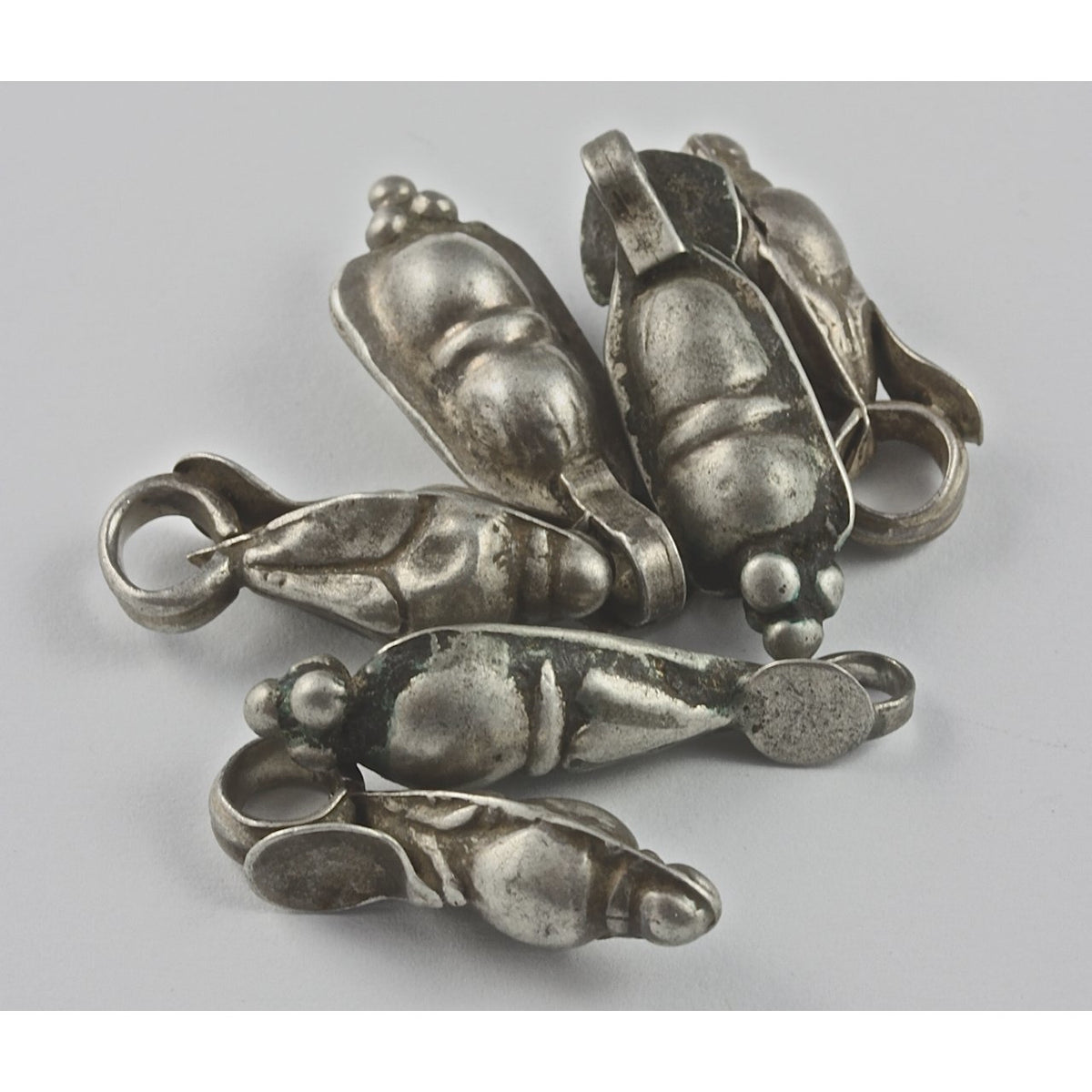 Yemeni Jewish Wedding Headdress Pendants, Silver, Old